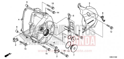 PANNEAU CARTER-MOTEUR G. MSX125AH de 2017